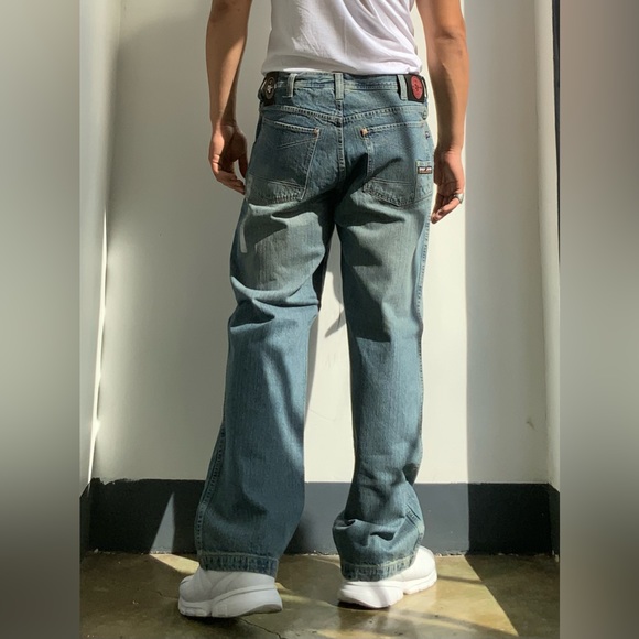 Men’s Def Jam Mid Blue Vintage Denim Pants - Picture 1 of 8
